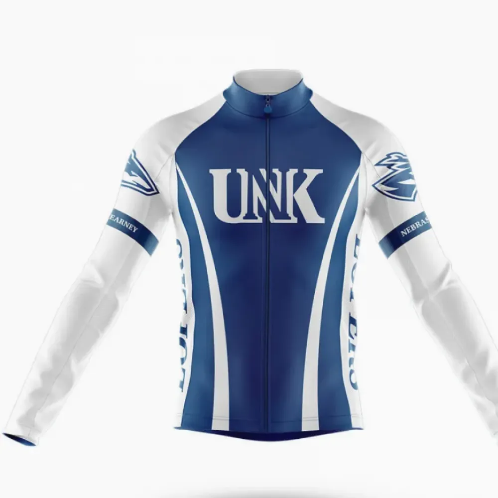 University of Nebraska at Kearney Long Sleeve Cycling Jersey Blue/White/Navy