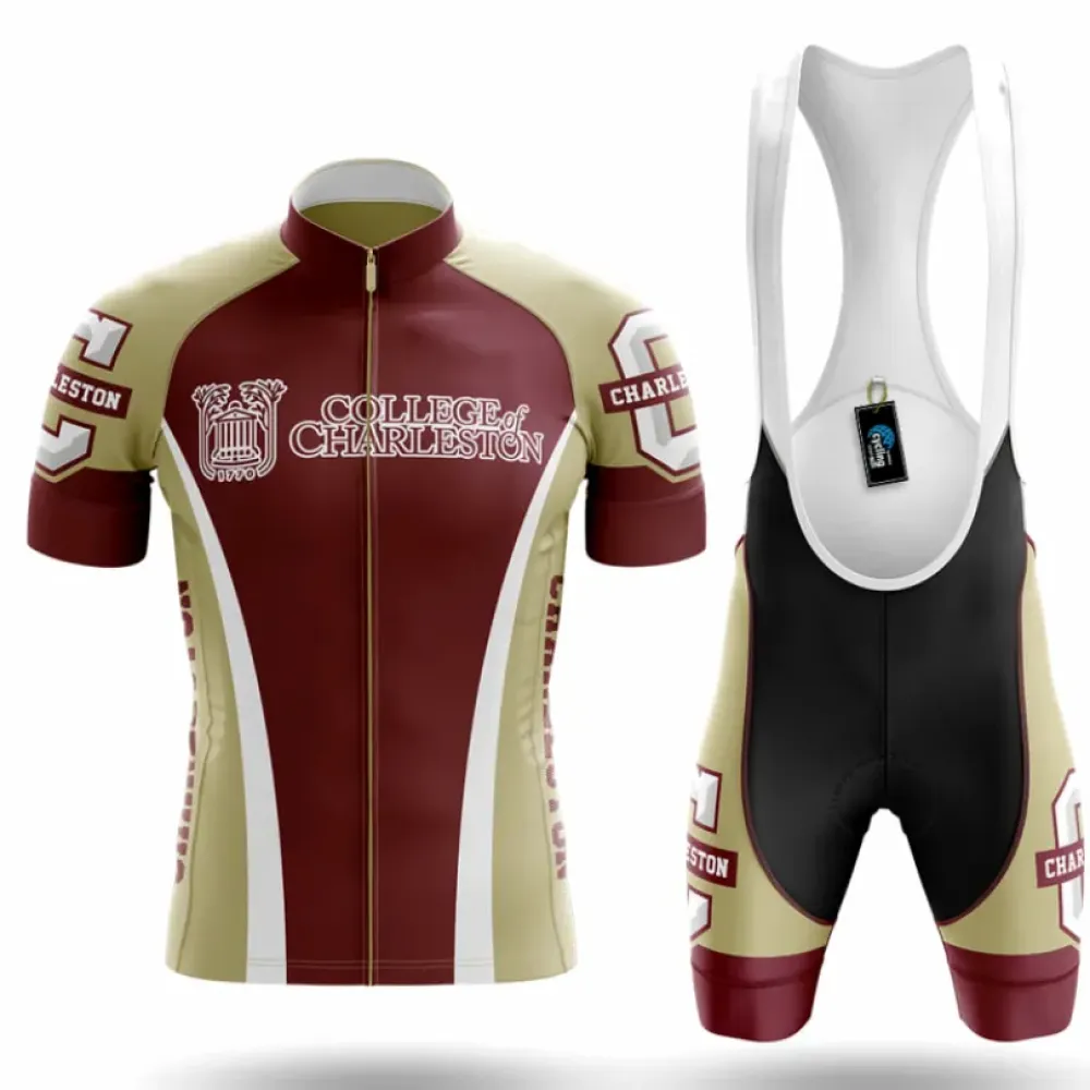College of Charleston Cycling Kit Full Set Maroon/Gold/White