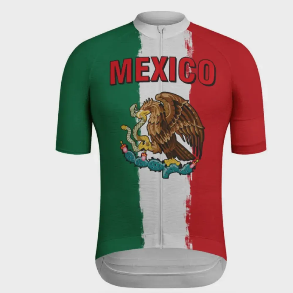 Mexico Premium Cycling Jersey Flag Colors Red/Green/White