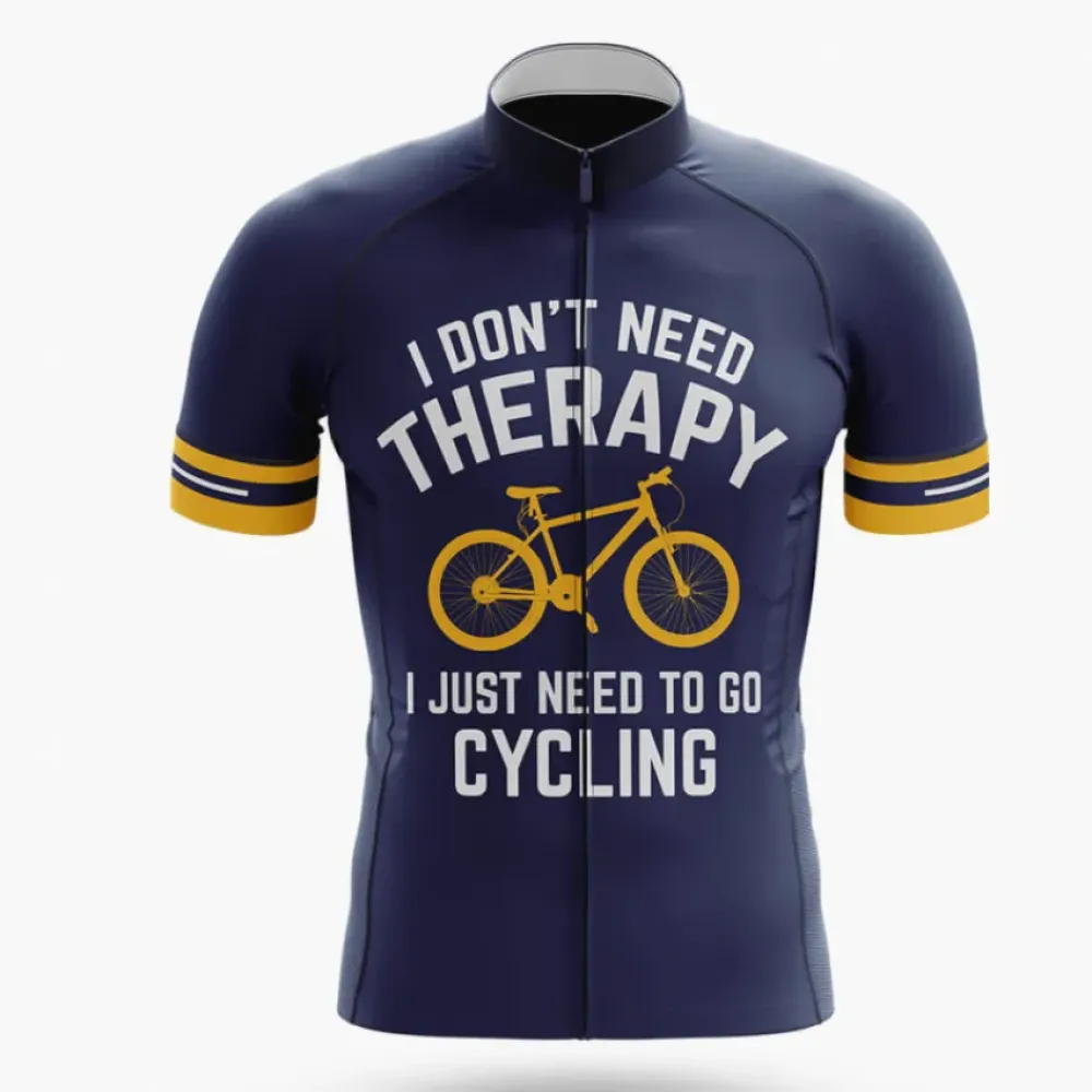 Cycling Jersey Therapy Navy/Yellow/White