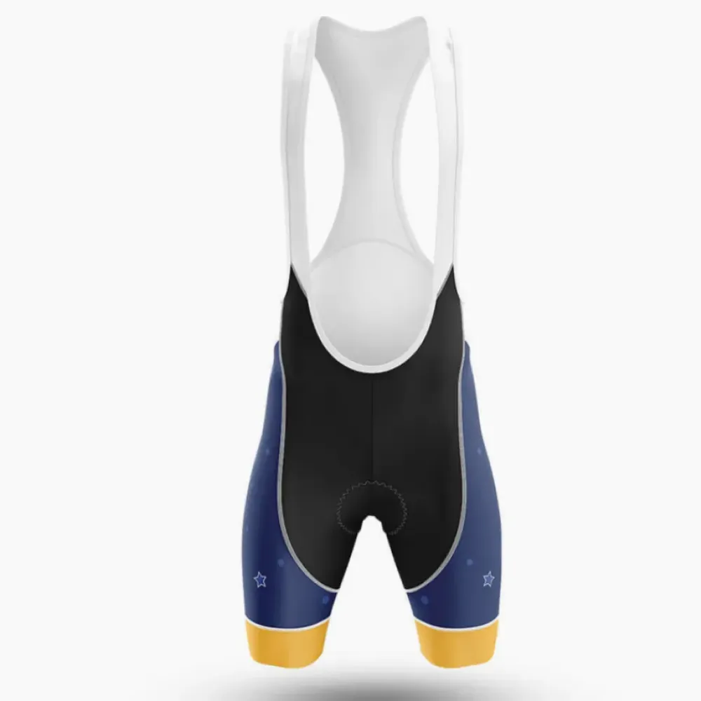 Bike For Coffee And Donuts Cycling Bibs Navy/Yellow/White