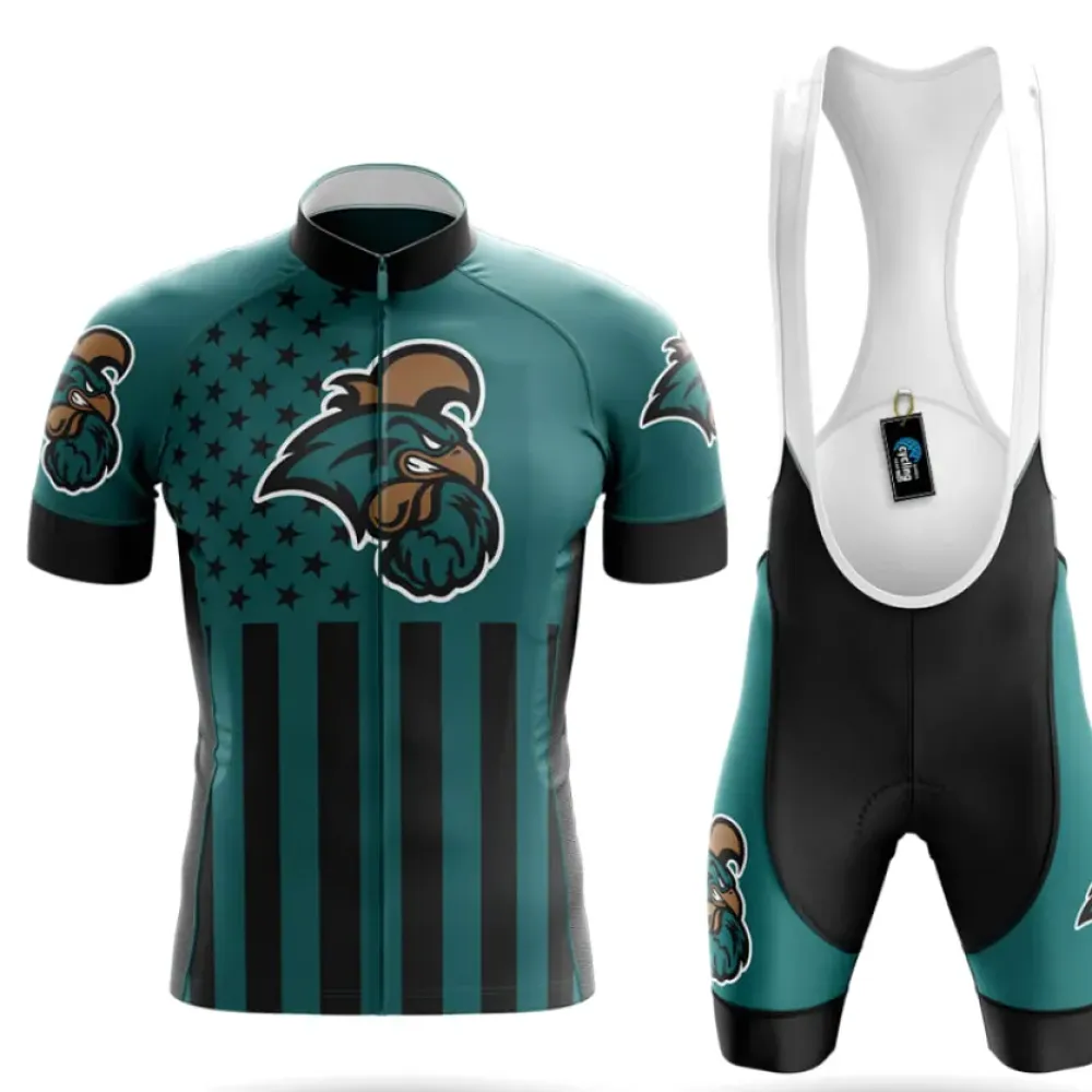 Coastal Carolina University Cycling Kit American Flag Teal/Black/White