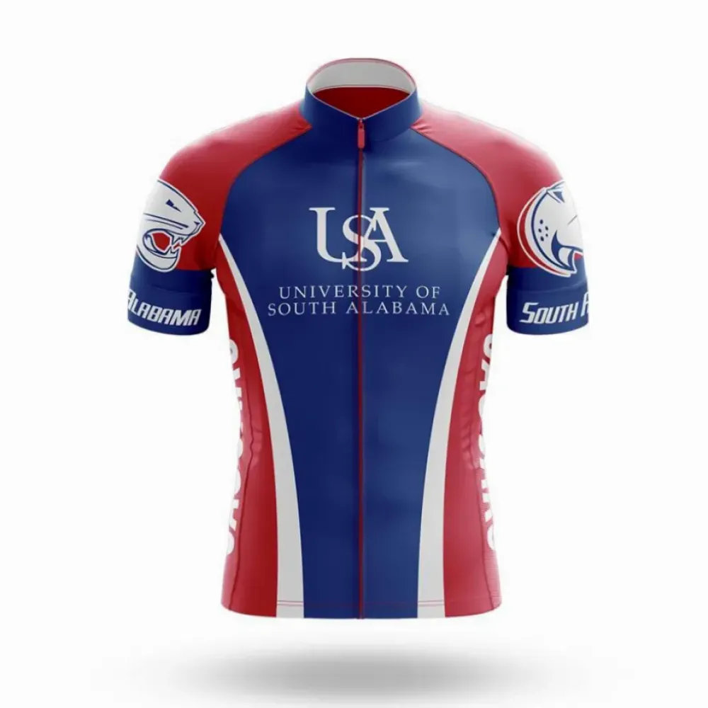 University of South Alabama Cycling Jersey USA Navy/Red/White