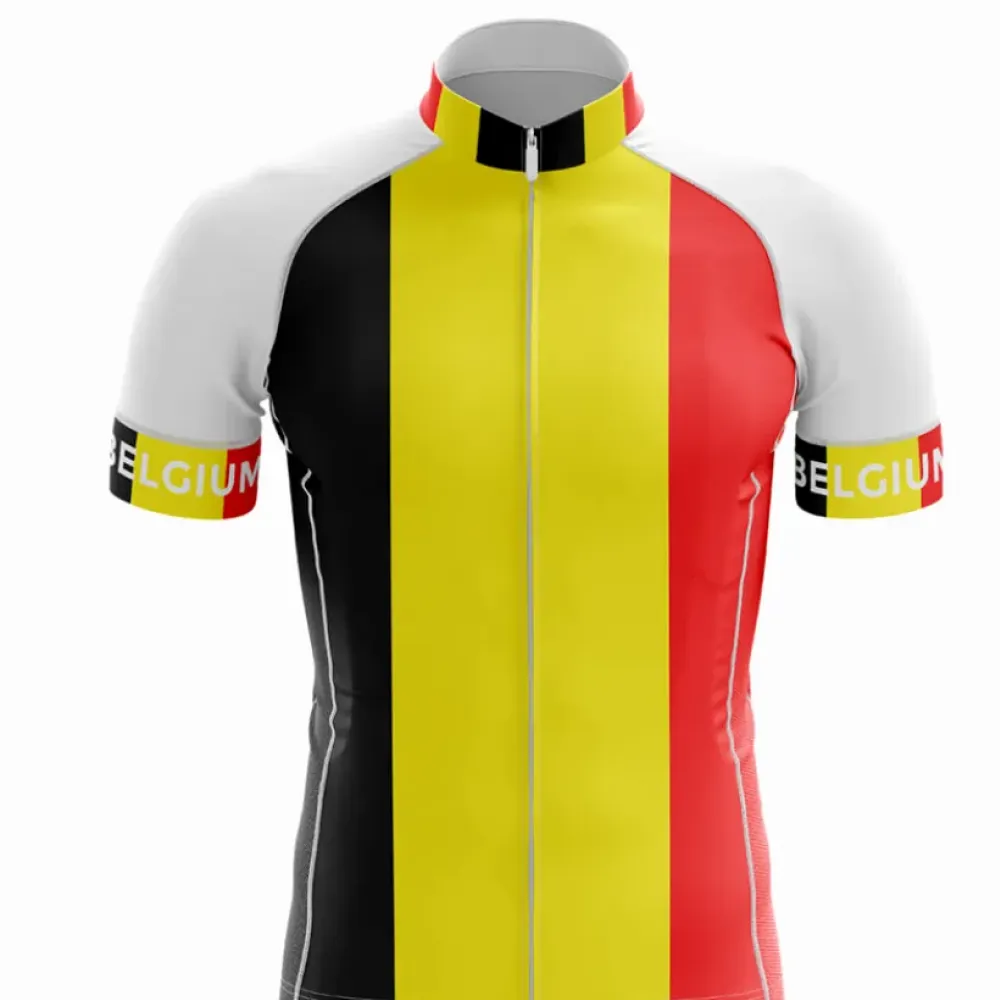 Belgium Men's Cycling Jersey Yellow/Red/Black
