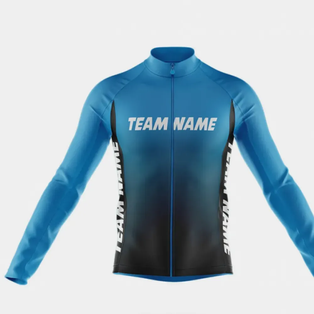 M13 Custom Team Name Cycling Jersey Blue/Black/White