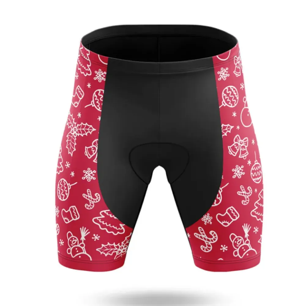 Christmas Candy Women's Cycling Shorts Red/Black/White