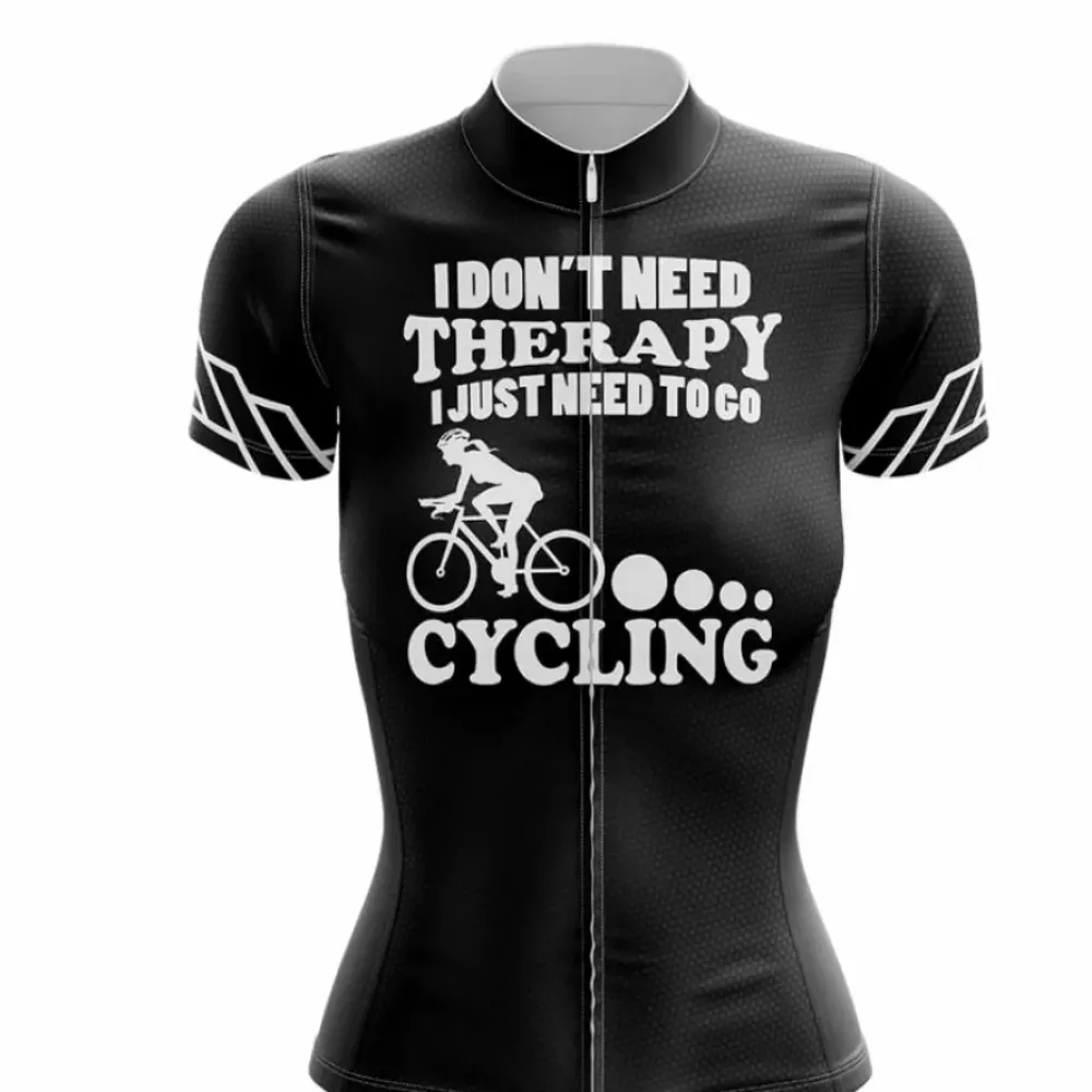 Cycling Jersey Therapy Black/White/Grey