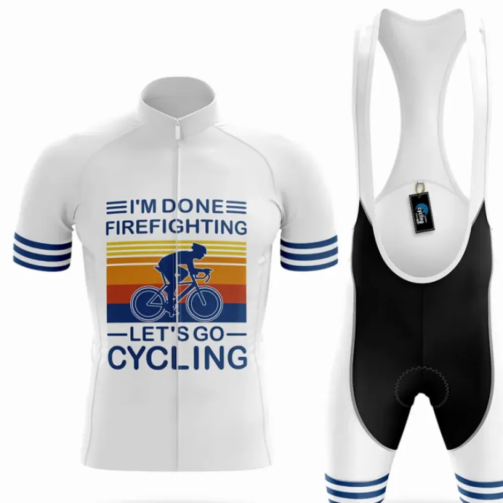 Cycling Kit Done Fighting White/Black/Yellow