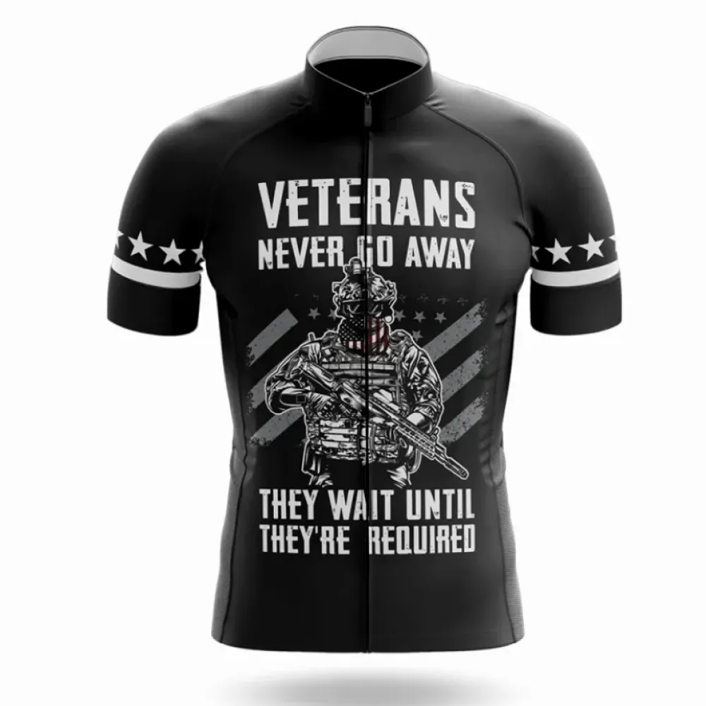 Veterans Never Go Away Cycling Jersey Black/White/Grey