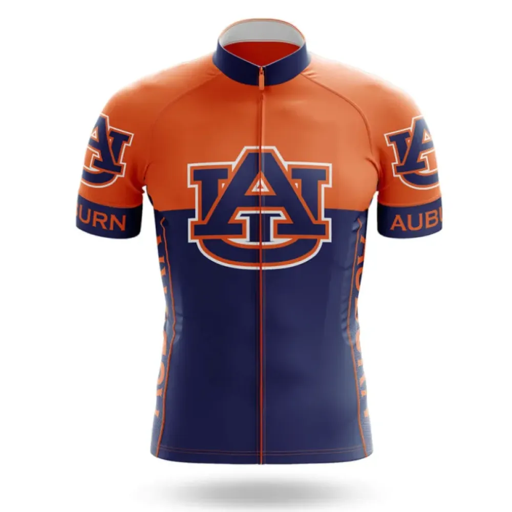 Auburn University Cycling Jersey Vibrant Navy/Orange/Bright