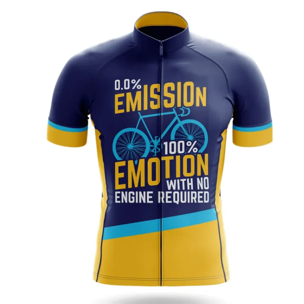 No Engine Required Cycling Jersey Navy/Yellow/Blue