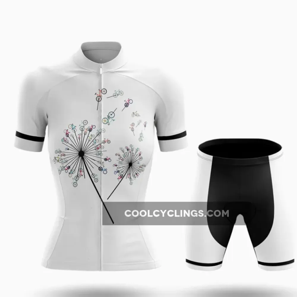 Cycling Flower Women Floral Design White/Black/Pink