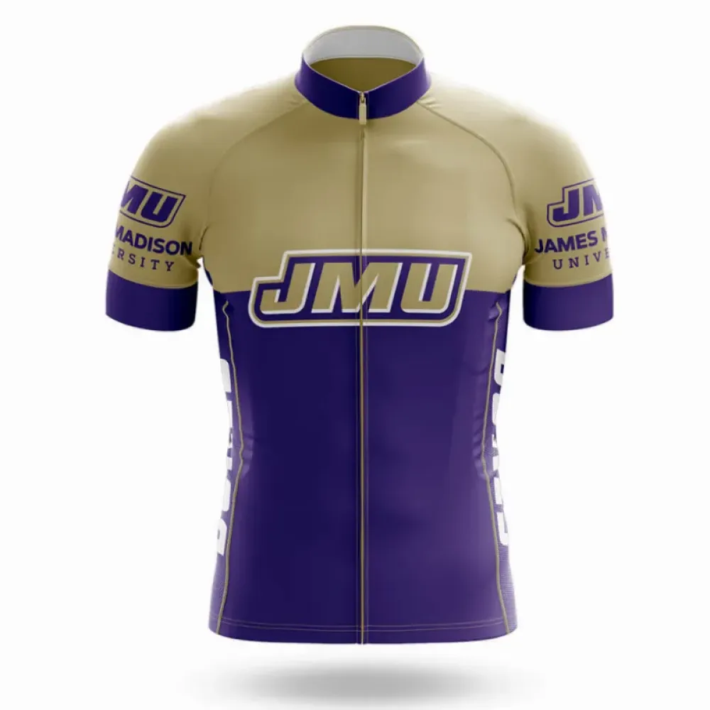 James Madison University Cycling Jersey Feature Purple/Gold/Silver
