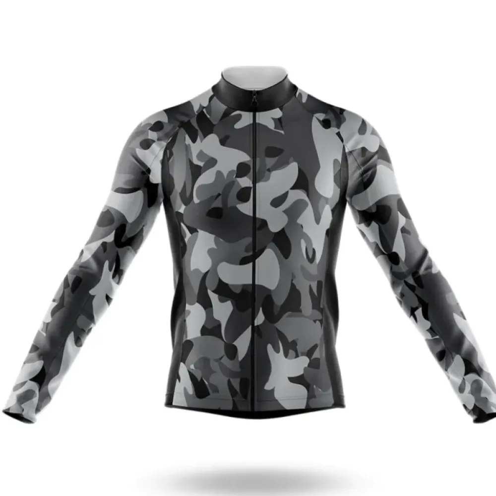 Kona Grey Camo Long Sleeve Cycling Jersey