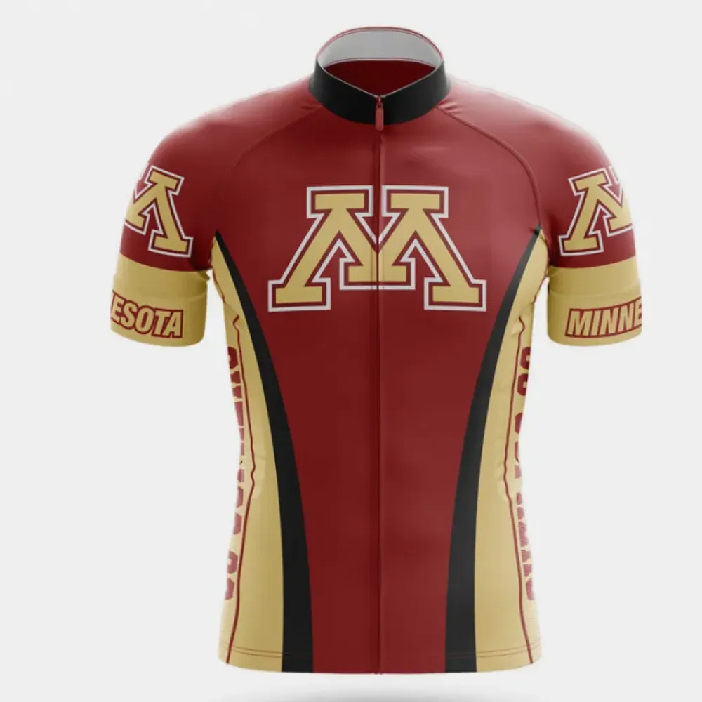 University of Minnesota Cycling Jersey Maroon/Gold/Black
