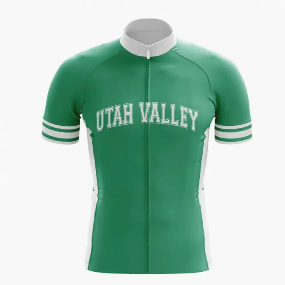 Utah Valley Cycling Jersey Green/White