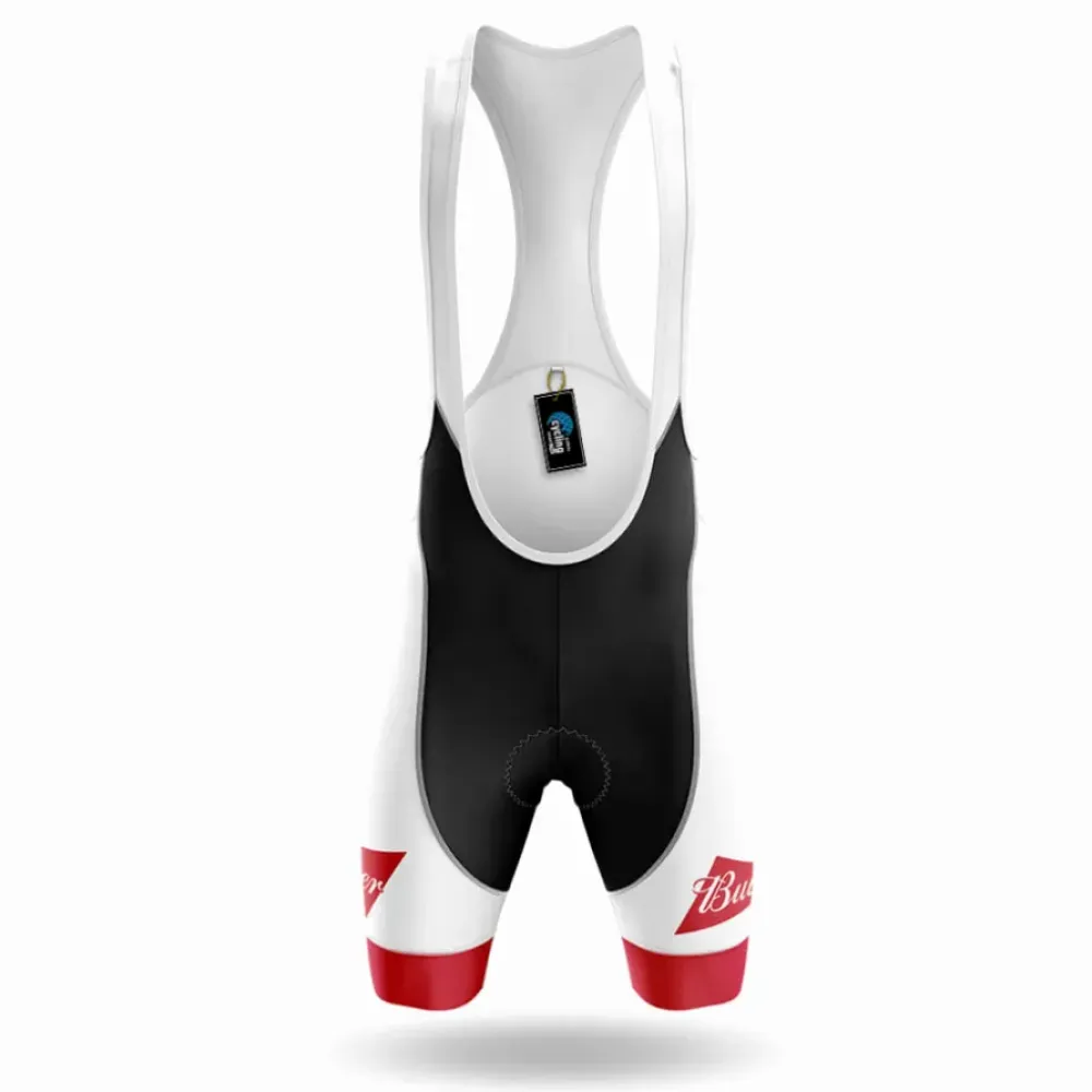 Budweiser Cycling Bibs Breathable White/Red/Black