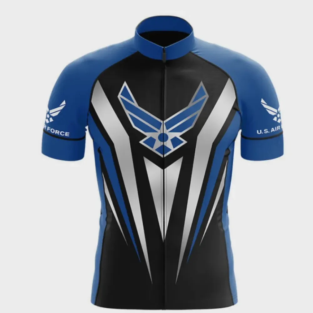 U.S. Air Force Cycling Jersey Blue/Black/Silver