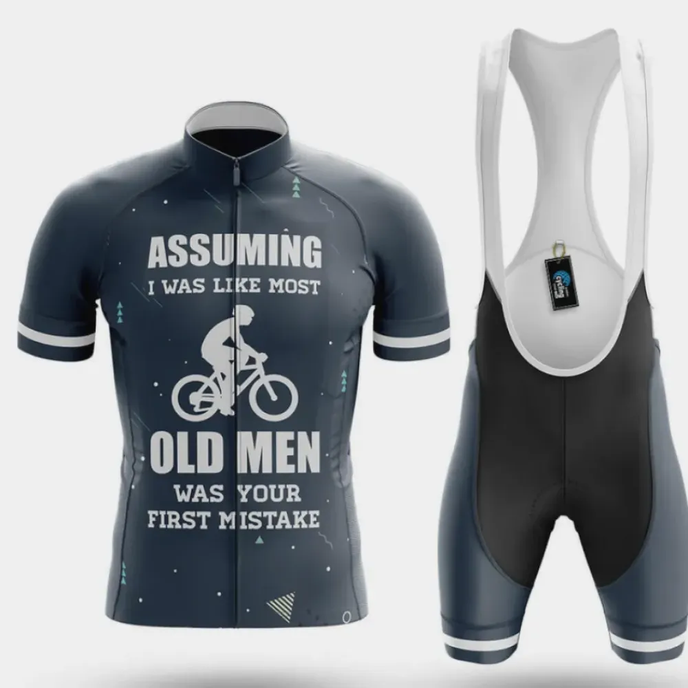 Cycling Old Man Kit Full Set Navy/White/Grey