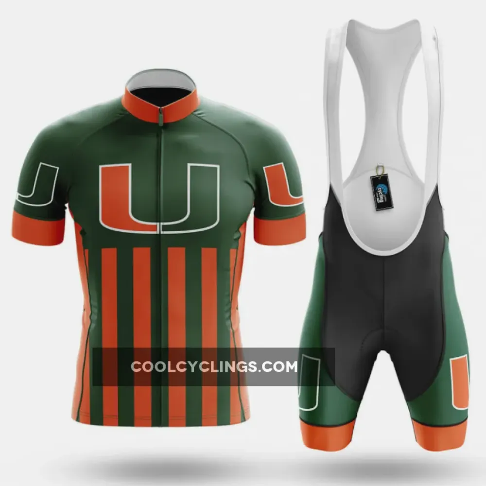Hurricanes USA Cycling Kit Full Set Green/Orange/Black