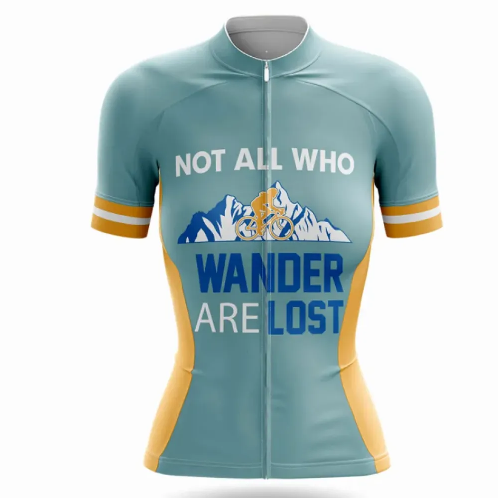 Wander Girl Cycling Jersey Adventure Blue/Yellow/Grey