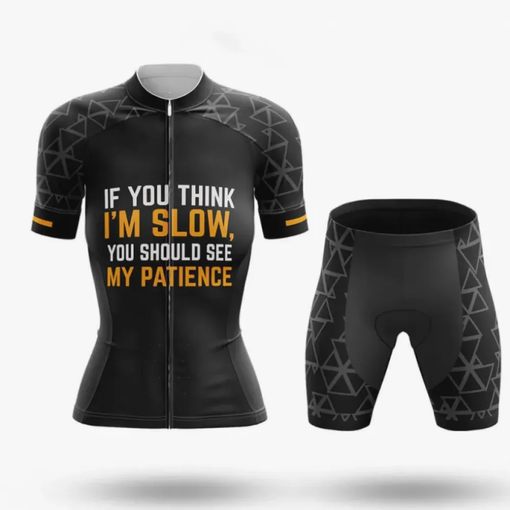 Women's Cycling Kit Slow Black/Grey/Yellow