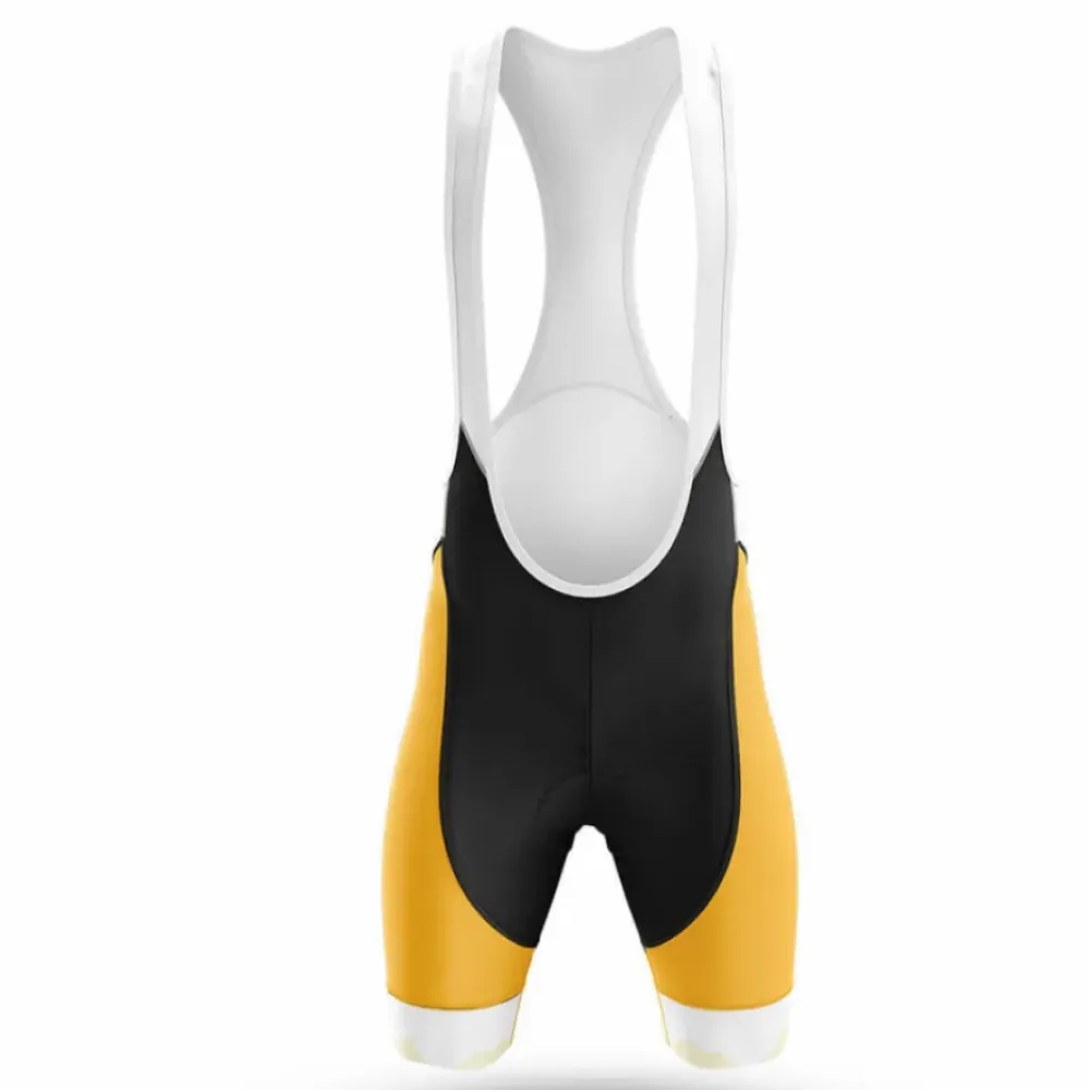 Beer Cycling Bibs Comfortable Yellow/Black/White