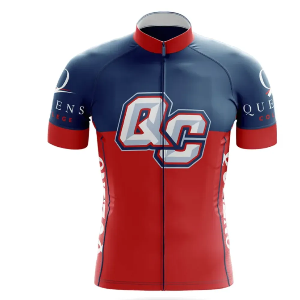 Queens College Cycling Jersey Modern Blue/Red/Navy