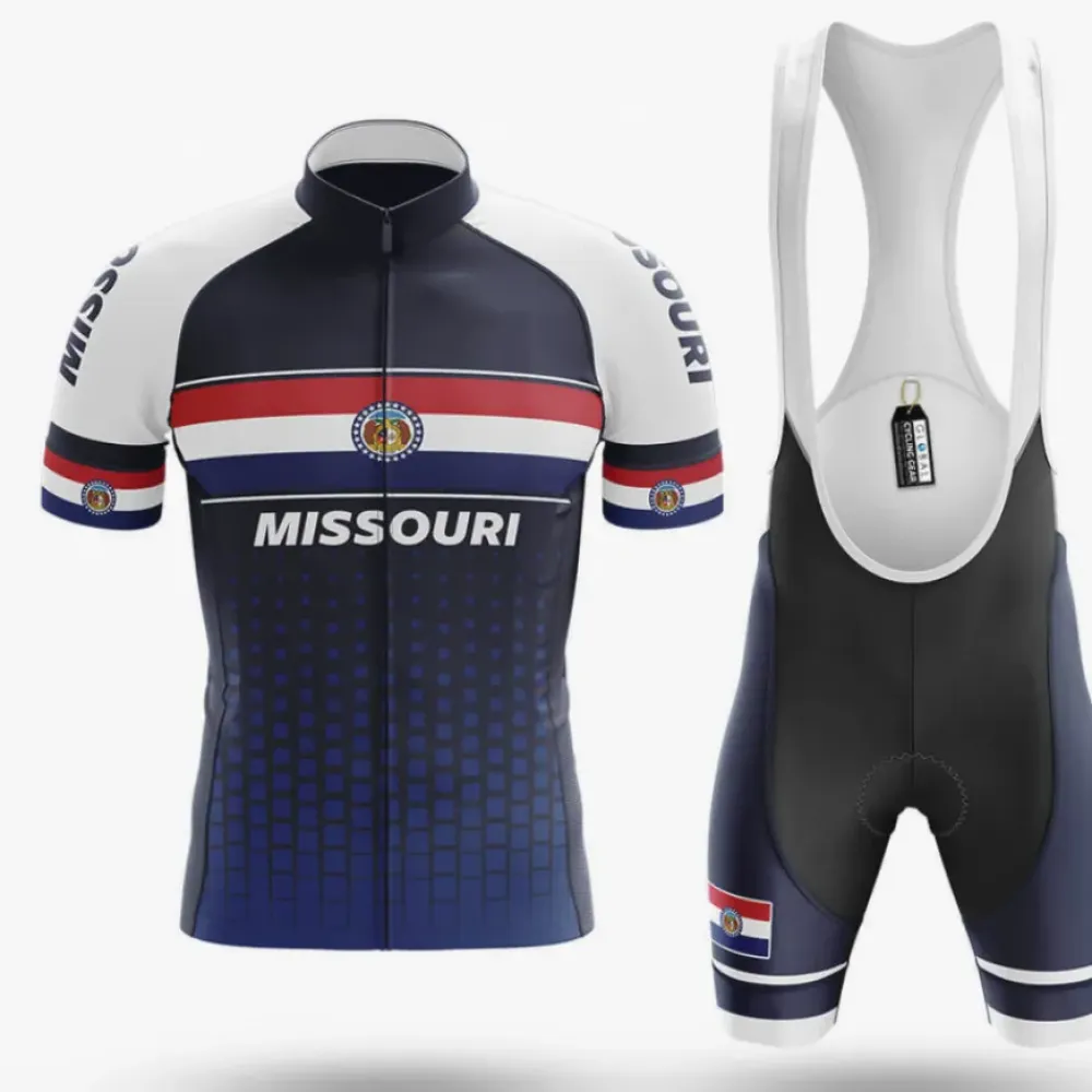 Missouri S1 Cycling Kit Full Set Navy/White/Red