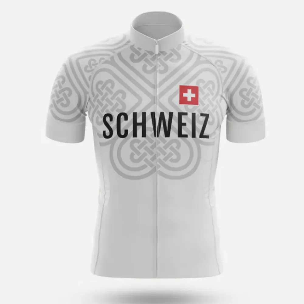 Schweiz S13 Cycling Jersey White/Grey/Red