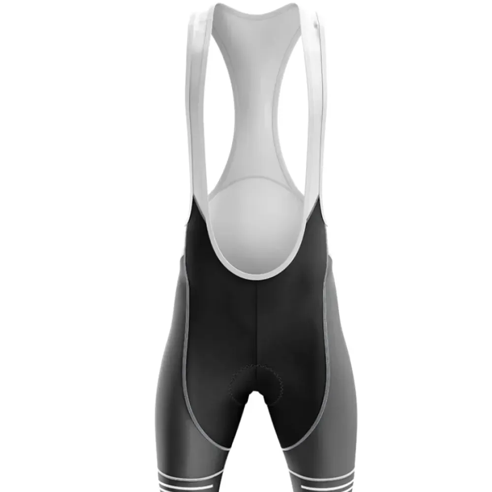 Cycling Bibs Comfortable Black/White/Grey