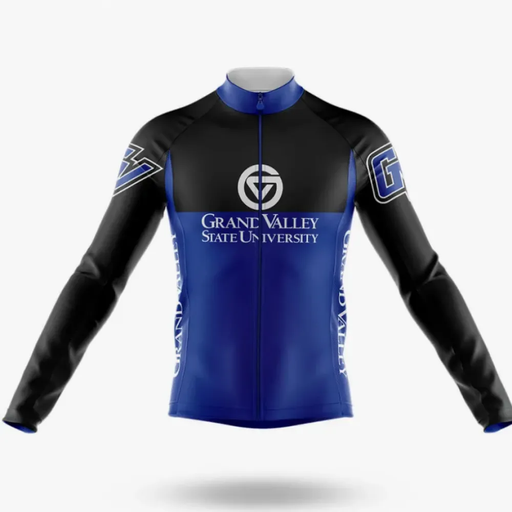 Grand Valley State University Long Sleeve Cycling Jersey Blue/Black/White