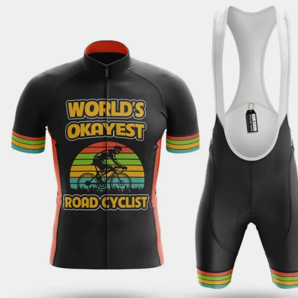 Cycle Gear World's Okayest Road Cyclist Black/Orange/Green