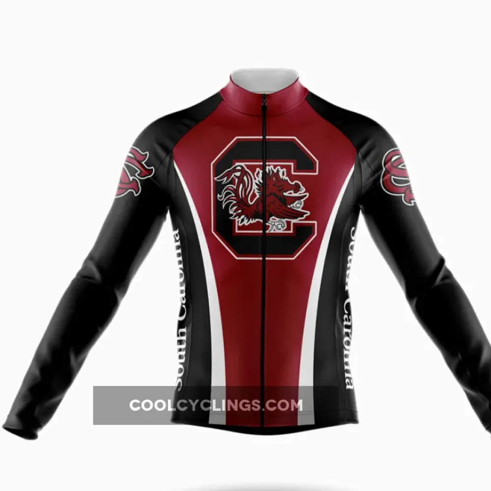 South Carolina Long Sleeve Cycling Jersey Black/Red/White
