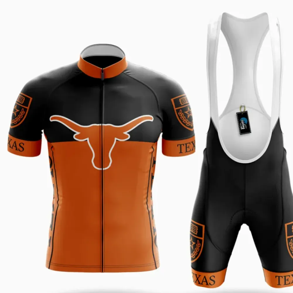 Texas Longhorns Cycling Kit Full Set Orange/Black/White