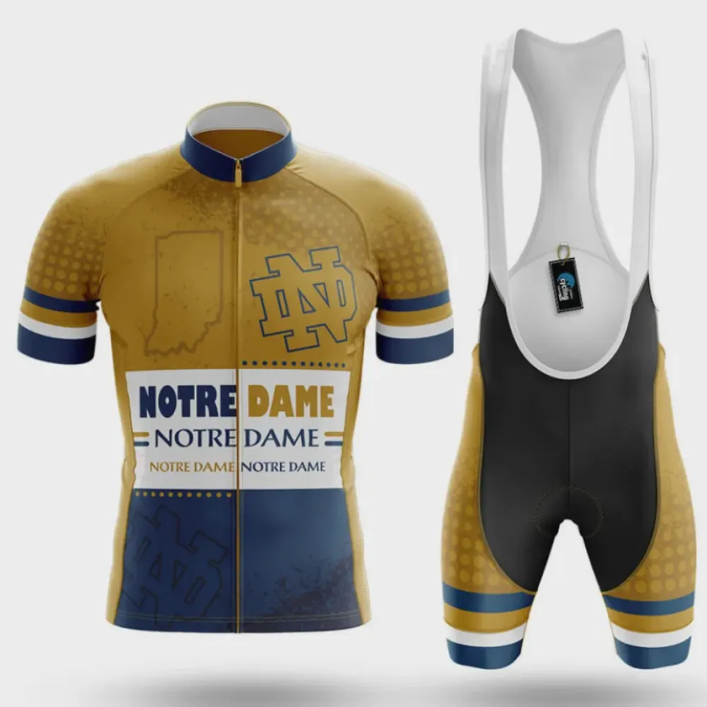Notre Dame Cycling Kit Navy/Gold/White
