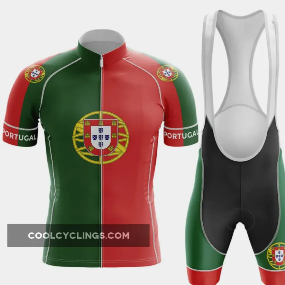 Portugal Men's Cycling Kit / Jersey   Bibs National Flag Green/Red/Black
