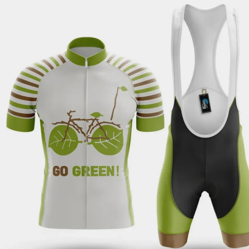 Cycling Kit Go Green White/Green/Brown