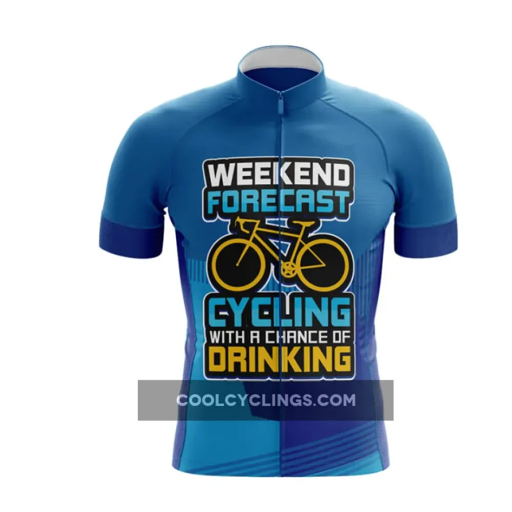 Cycling Weekend Forecast Cycling Jersey Blue/Yellow/Gray