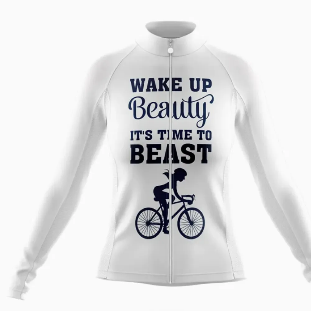 Beauty Wake Up Cycling Jersey White/Black/Grey