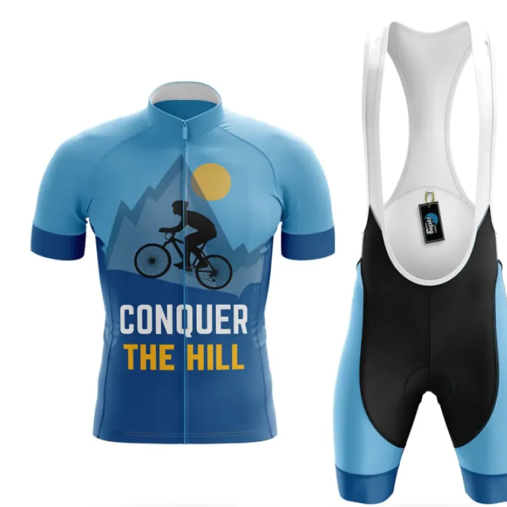 Cycling Kit Conquer The Hill Blue/Black/Yellow