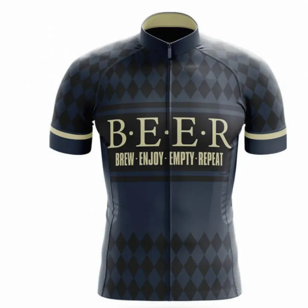 Beer Explanation Cycling Jersey Navy/Gold/Black
