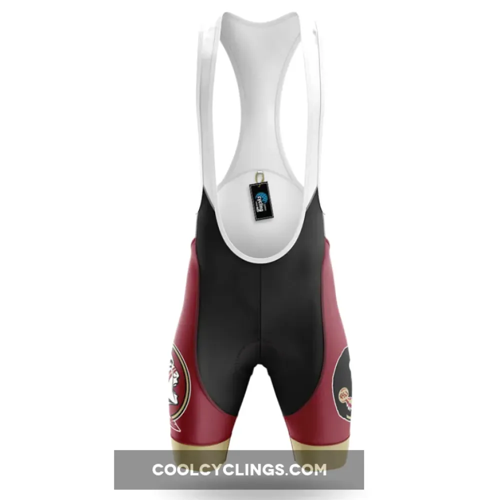 Florida State University Cycling Bibs Comfortable Black/Gold/Red