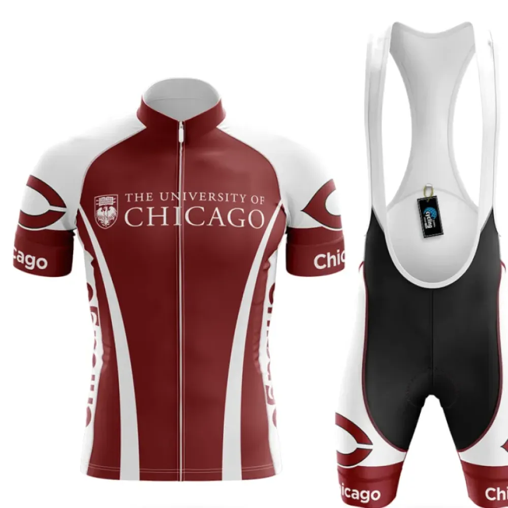 Chicago Cycling Kit Full Set Maroon/White/Black
