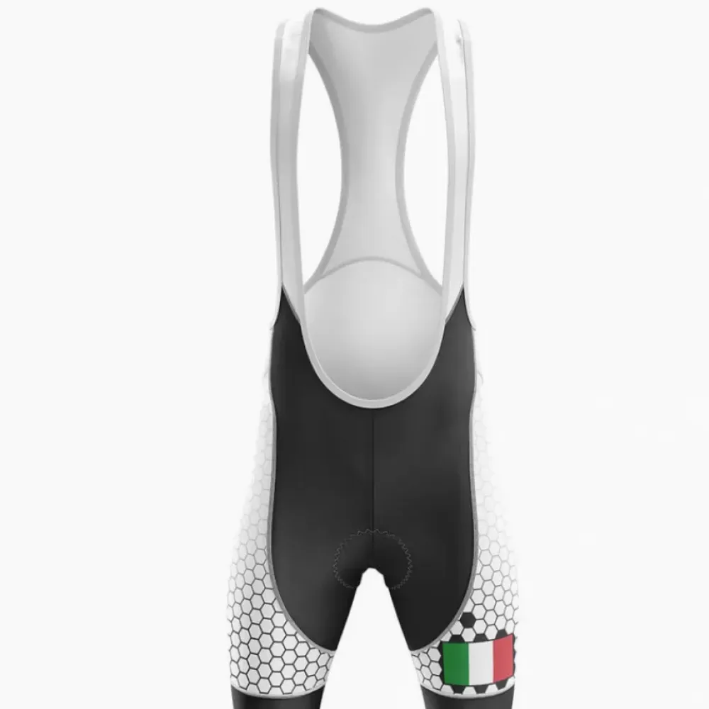 Italy V5 Cycling Bibs White/Black/Green