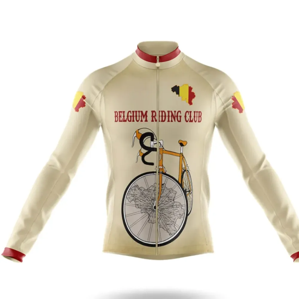 Belgium Riding Club Vintage Bicycle Cream/Red/Yellow