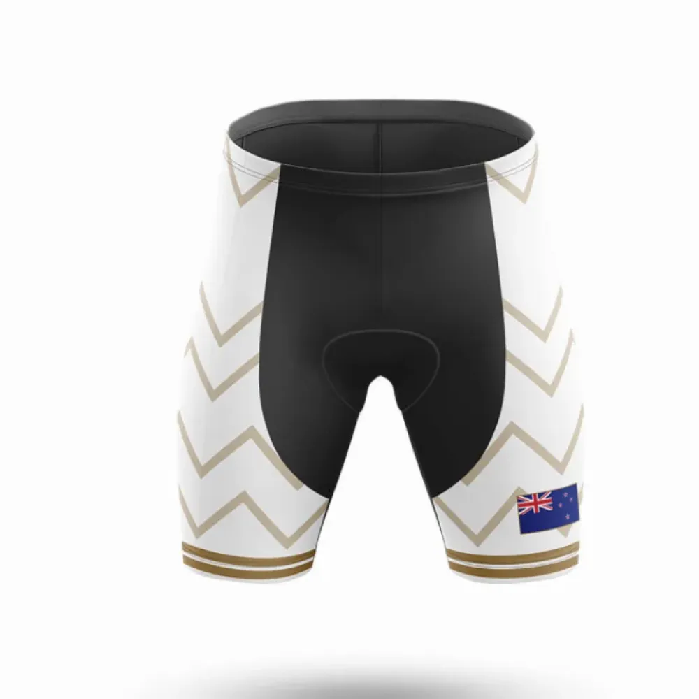 New Zealand Women V17 Cycling Shorts White/Gold/Black