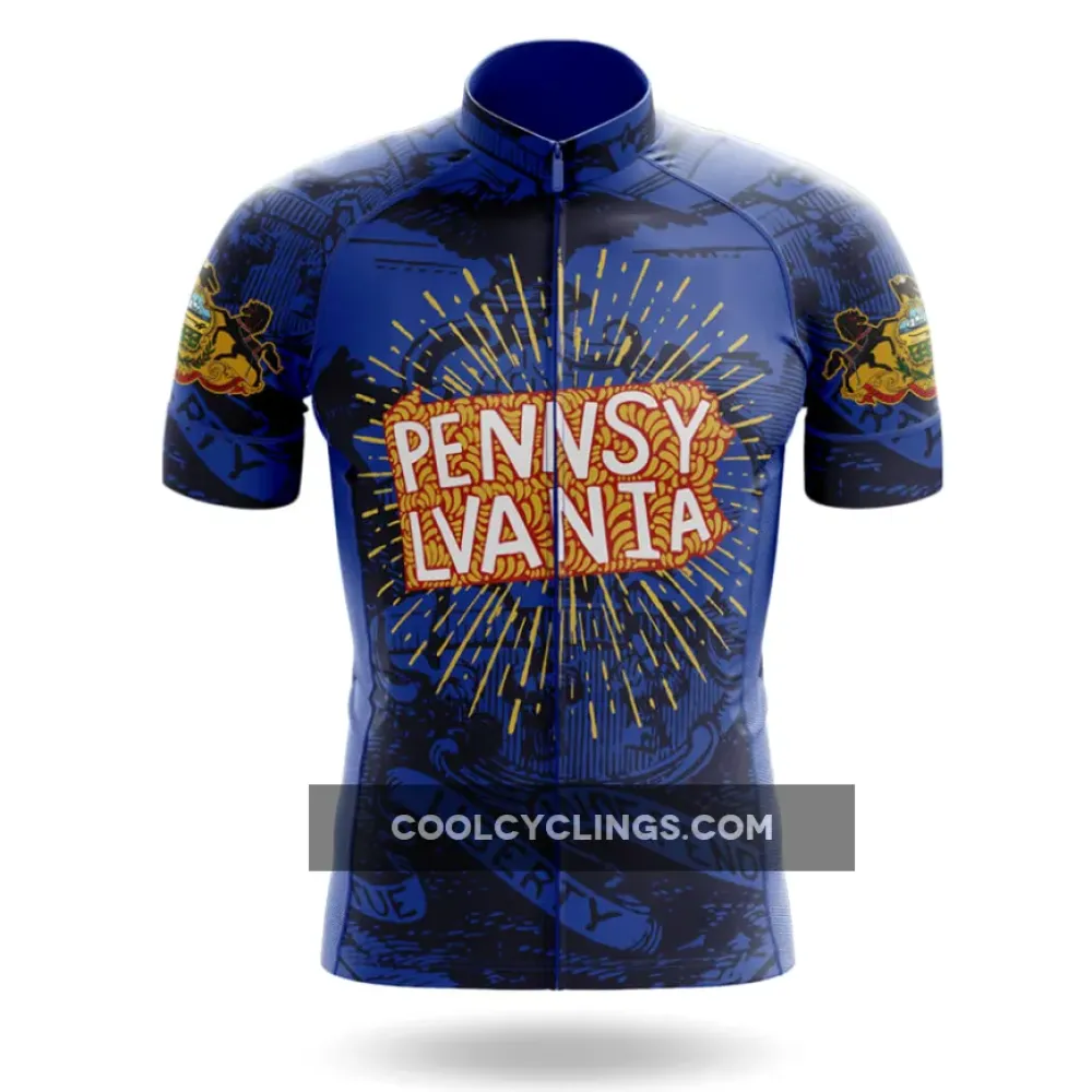 Pennsylvania USA Cycling Jersey Blue/Yellow/Red