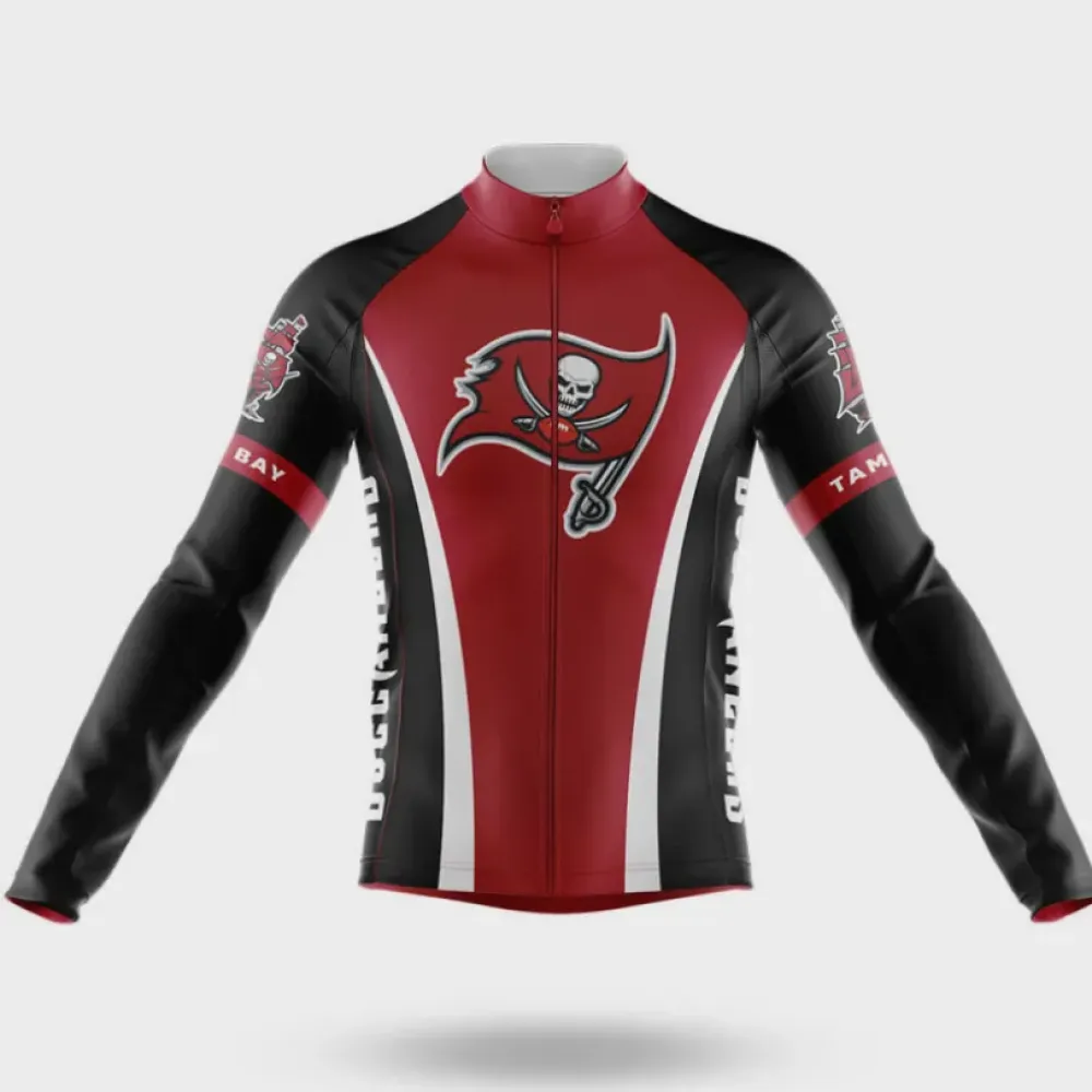 Buccaneers Long Sleeve Cycling Jersey Red/Black/White