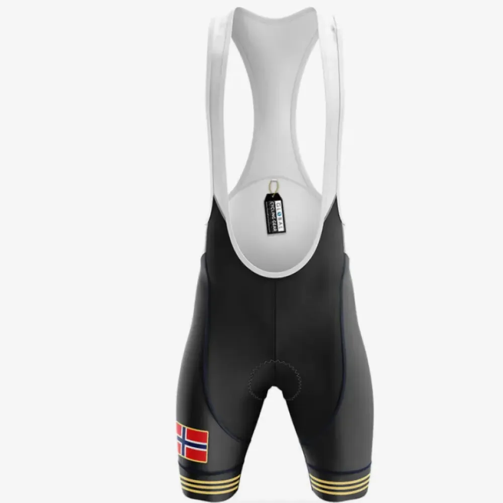 Cycling Bibs S2 Norway Flag Black/Gold/Red